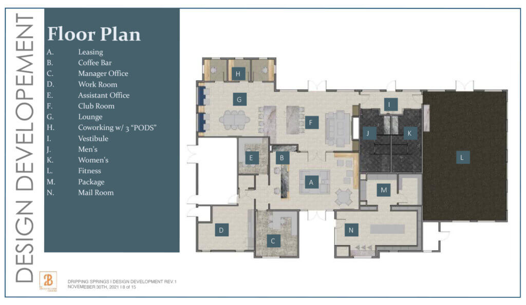 Local at Dripping Springs Amenity Center Floorplan Rendering