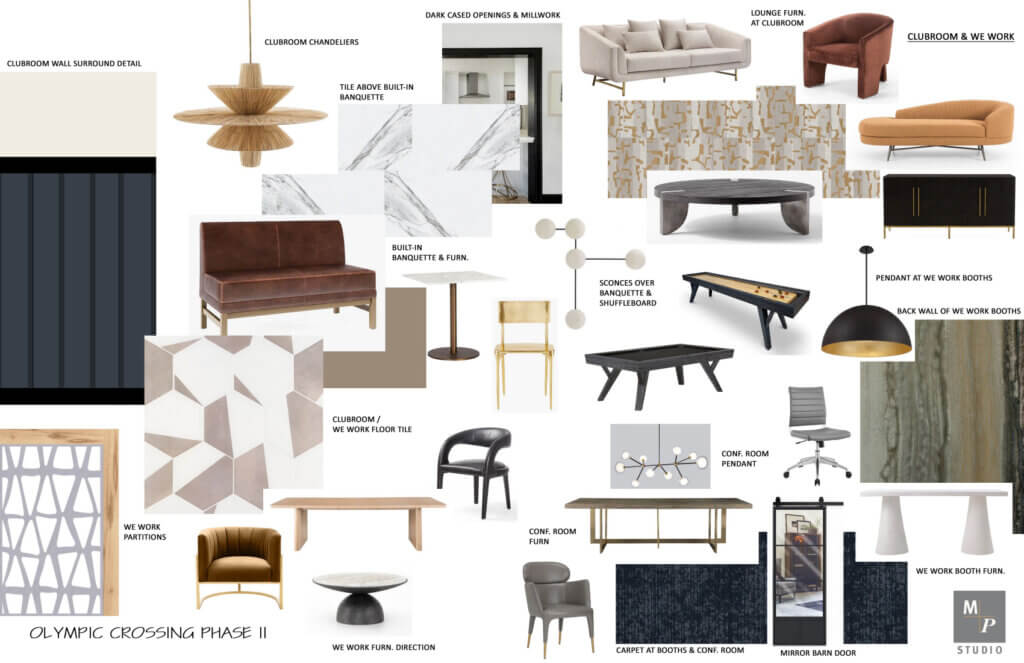 The Bower's Clubroom and WeWork Design Board Photo