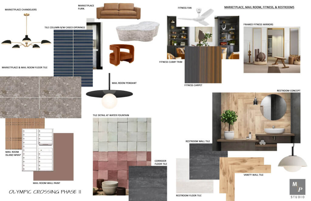 The Bower's Marketplace and Fitness Center Design Board Photo